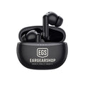 EGS Eargearshop draadloze oordopjes met zwarte oplaadcase